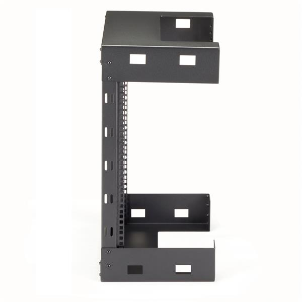StarTech.com 12U 19" Rack di rete per montaggio a parete a 2 staffe - Rack a muro profondo 12"/30cm a telaio aperto. Rack per dati/AV/IT/apparecchiature informatiche/patch panel con dadi e viti a gabbia, capacità 90 Kg, nero