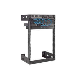 StarTech.com 15U 19" Rack di rete per montaggio a parete a 2 staffe - Rack a muro profondo 12"/30cm a telaio aperto. Rack per dati/AV/IT/apparecchiature informatiche/patch panel con dadi e viti a gabbia, capacità 90 Kg, nero