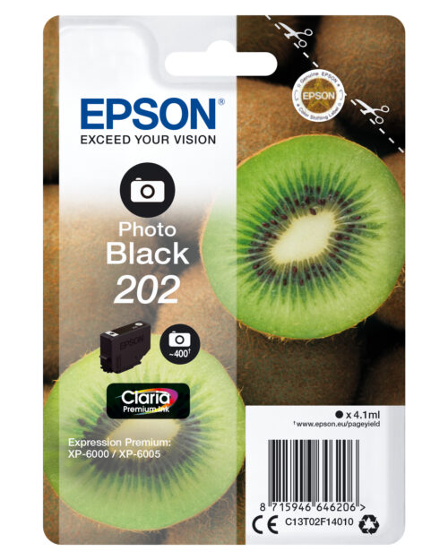 Epson Kiwi Singlepack Photo Black 202 Claria Premium Ink immagine principale Epson Kiwi Singlepack Photo Black 202 Claria Premium Ink