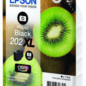 Epson Kiwi Singlepack Photo Black 202XL Claria Premium Ink
