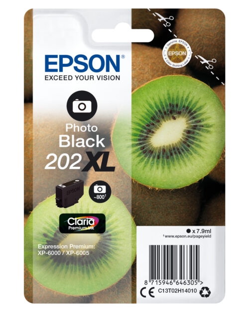 Epson Kiwi Singlepack Photo Black 202XL Claria Premium Ink immagine principale Epson Kiwi Singlepack Photo Black 202XL Claria Premium Ink