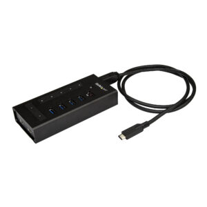 StarTech.com Hub USB C a 7 porte - USB Type-C a 2x USB-C/5x USB-A - Hub USB 3.0 in metallo industriale - SuperSpeed USB 3.2 Gen 1 (5Gbps) - Autoalimentato - Ricarica veloce BC 1.2 - Montabile immagine principale StarTech.com Hub USB C a 7 porte - USB Type-C a 2x USB-C/5x USB-A - Hub USB 3.0 in metallo industriale - SuperSpeed USB 3.2 Gen 1 (5Gbps) - Autoalimentato - Ricarica veloce BC 1.2 - Montabile