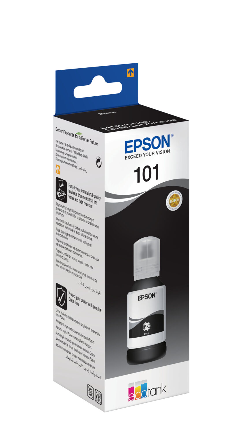 Epson 101 EcoTank Black cartuccia d'inchiostro 1 pz Originale Nero immagine gallery 2 Epson 101 EcoTank Black cartuccia d'inchiostro 1 pz Originale Nero