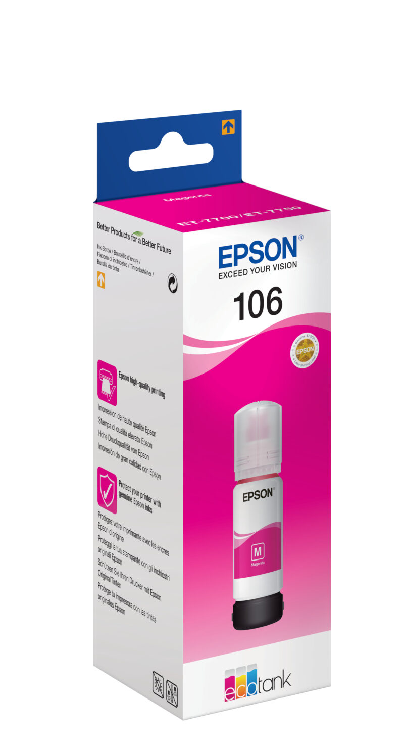 Epson 106 EcoTank Magenta ink bottle immagine gallery 2 Epson 106 EcoTank Magenta ink bottle