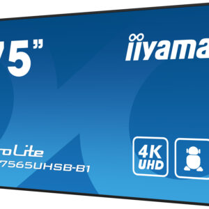 iiyama LH7565UHSB-B1 visualizzatore di messaggi Design chiosco 189,2 cm (74.5") LED Wi-Fi 800 cd/m² 4K Ultra HD Nero Processore integrato Android 11 24/7 immagine gallery 7 iiyama LH7565UHSB-B1 visualizzatore di messaggi Design chiosco 189,2 cm (74.5") LED Wi-Fi 800 cd/m² 4K Ultra HD Nero Processore integrato Android 11 24/7