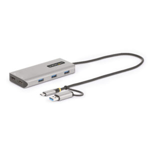 StarTech.com Adattatore multiporta USB-C con dongle USB-C a USB-A, doppio HDMI (4K30Hz/1080p60Hz), Hub USB-A 5Gbps a 3 porte, mini dock da viaggio, docking station USB tipo C per laptop, Cavo da 40 cm immagine principale StarTech.com Adattatore multiporta USB-C con dongle USB-C a USB-A, doppio HDMI (4K30Hz/1080p60Hz), Hub USB-A 5Gbps a 3 porte, mini dock da viaggio, docking station USB tipo C per laptop, Cavo da 40 cm
