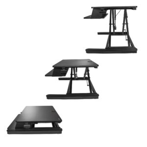 StarTech.com Standing desk per due monitor con vassoio per tastiera - Convertitore per scrivania regolabile in altezza - Ampia superficie - Scrivania ergonomica sit-stand - Pre-assemblato immagine gallery 2 StarTech.com Standing desk per due monitor con vassoio per tastiera - Convertitore per scrivania regolabile in altezza - Ampia superficie - Scrivania ergonomica sit-stand - Pre-assemblato