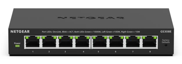 NETGEAR GS308E Gestito L2/L3 Gigabit Ethernet (10/100/1000) Nero
