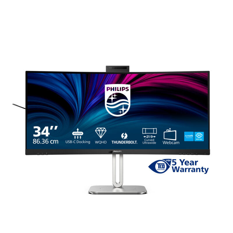 Philips 6000 series 34B2U6603CH/00 Monitor PC 86,4 cm (34") 3440 x 1440 Pixel Wide Quad HD LCD Grigio