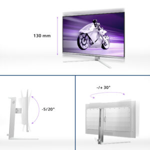 Philips Evnia 8000 32M2N8900/00 Monitor PC 80 cm (31.5") 3840 x 2160 Pixel 4K Ultra HD QD-OLED Bianco