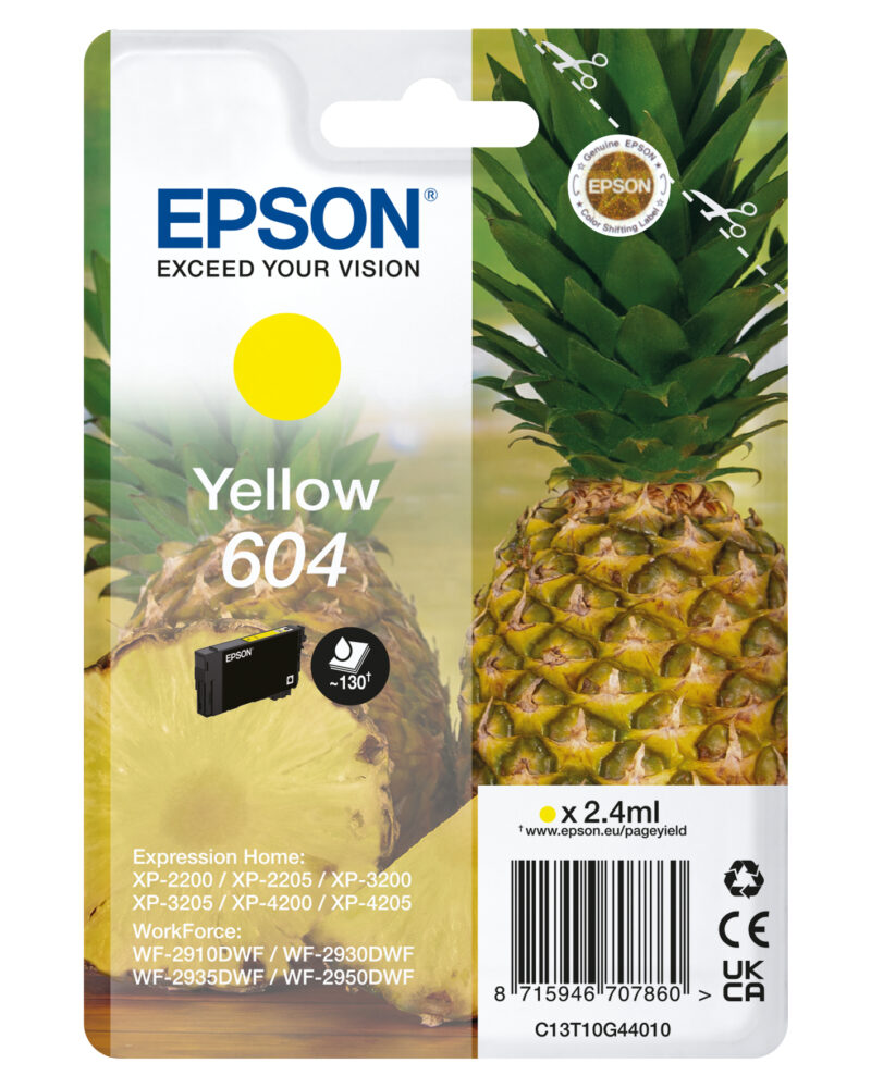 Epson 604 cartuccia d'inchiostro 1 pz Originale Resa standard Giallo immagine principale Epson 604 cartuccia d'inchiostro 1 pz Originale Resa standard Giallo