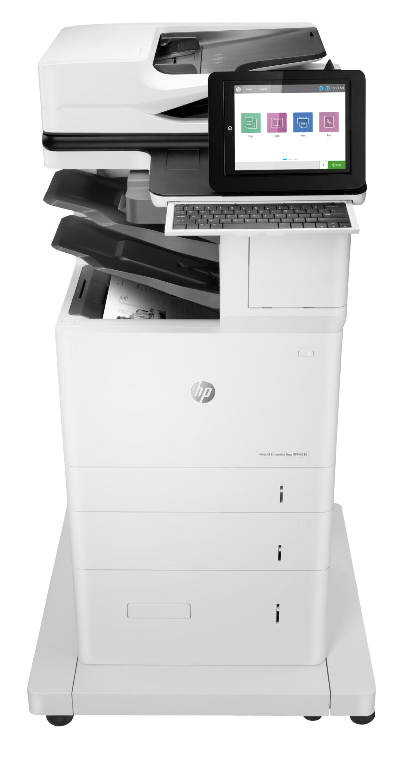 HP LaserJet Enterprise Flow LaserJet Enterprise M635z Multifunction Bianco e nero Stampante, Solo Ethernet; Fotocopiatrice, scanner
