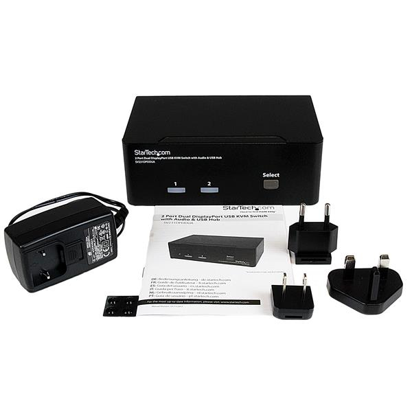 StarTech.com Switch KVM USB doppio DisplayPort 2 porte con audio e hub USB 2.0 immagine gallery 4 StarTech.com Switch KVM USB doppio DisplayPort 2 porte con audio e hub USB 2.0