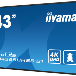 iiyama LH4365UHSB-B1 visualizzatore di messaggi Design chiosco 108 cm (42.5") LED Wi-Fi 800 cd/m² 4K Ultra HD Nero Processore integrato Android 11 24/7 immagine gallery 7 iiyama LH4365UHSB-B1 visualizzatore di messaggi Design chiosco 108 cm (42.5") LED Wi-Fi 800 cd/m² 4K Ultra HD Nero Processore integrato Android 11 24/7
