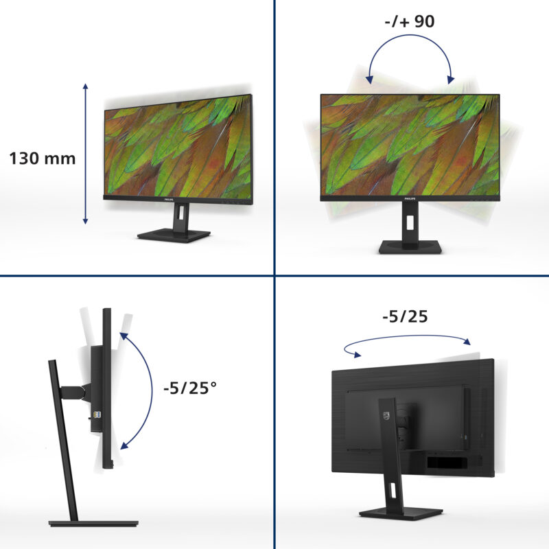 Philips 3000 series 27B1N3800/00 LED display 68,6 cm (27") 3840 x 2160 Pixel 4K Ultra HD LCD Nero immagine gallery 3 Philips 3000 series 27B1N3800/00 LED display 68,6 cm (27") 3840 x 2160 Pixel 4K Ultra HD LCD Nero