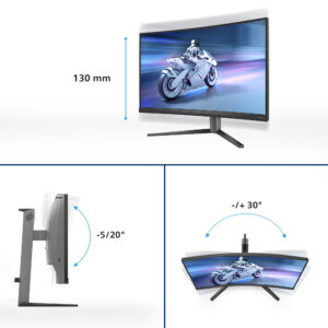 Philips Evnia 5000 27M2C5200W/00 Monitor PC 68,6 cm (27") 1920 x 1080 Pixel Full HD LCD Nero immagine gallery 3 Philips Evnia 5000 27M2C5200W/00 Monitor PC 68,6 cm (27") 1920 x 1080 Pixel Full HD LCD Nero
