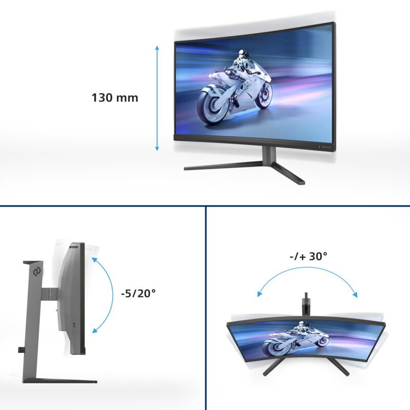 Philips Evnia 5000 27M2C5200W/00 Monitor PC 68,6 cm (27") 1920 x 1080 Pixel Full HD LCD Nero immagine gallery 3 Philips Evnia 5000 27M2C5200W/00 Monitor PC 68,6 cm (27") 1920 x 1080 Pixel Full HD LCD Nero
