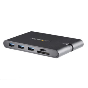 StarTech.com Adattatore Multi-porta USB-C con HDMI e VGA per portatili - 3x USB 3.0 - Lettore Schede SD - PD 3.0 - Cavo integrato immagine principale StarTech.com Adattatore Multi-porta USB-C con HDMI e VGA per portatili - 3x USB 3.0 - Lettore Schede SD - PD 3.0 - Cavo integrato