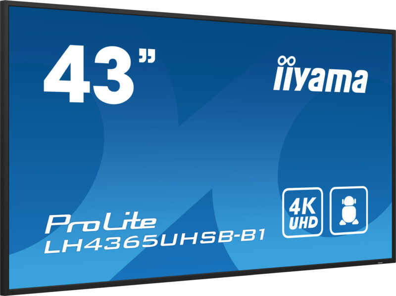 iiyama LH4365UHSB-B1 visualizzatore di messaggi Design chiosco 108 cm (42.5") LED Wi-Fi 800 cd/m² 4K Ultra HD Nero Processore integrato Android 11 24/7 immagine gallery 4 iiyama LH4365UHSB-B1 visualizzatore di messaggi Design chiosco 108 cm (42.5") LED Wi-Fi 800 cd/m² 4K Ultra HD Nero Processore integrato Android 11 24/7