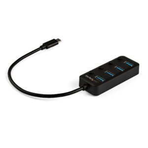StarTech.com Hub USB-C a 4 porte - USB type C a 4 porte USB 3.0 type A con interruttori individuali On/Off - SuperSpeed 5Gbps USB 3.1/3.2 Gen 1 - Alimentato tramite USB - Portatile - Cavo da 10" in dotazione