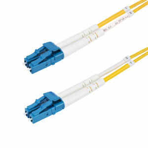 StarTech.com Cavo in fibra ottica duplex monomodale OS2 da LC a LC (UPC) da 25m, 9/125µm, 100G, Insensibile alla piegatura, Bassa perdita di inserzione, Cavo patch in fibra LSZH immagine principale StarTech.com Cavo in fibra ottica duplex monomodale OS2 da LC a LC (UPC) da 3m, 9/125µm, 100G, Insensibile alla piegatura, Bassa perdita di inserzione, Cavo patch in fibra LSZH