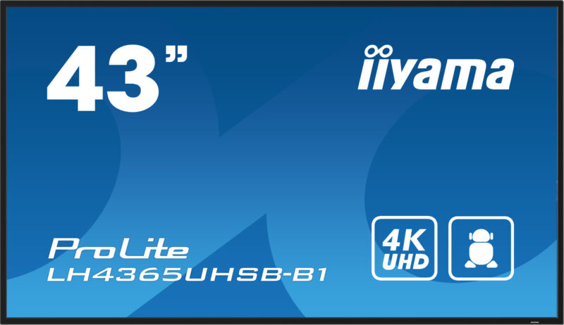 iiyama LH4365UHSB-B1 visualizzatore di messaggi Design chiosco 108 cm (42.5") LED Wi-Fi 800 cd/m² 4K Ultra HD Nero Processore integrato Android 11 24/7 immagine gallery 2 iiyama LH4365UHSB-B1 visualizzatore di messaggi Design chiosco 108 cm (42.5") LED Wi-Fi 800 cd/m² 4K Ultra HD Nero Processore integrato Android 11 24/7