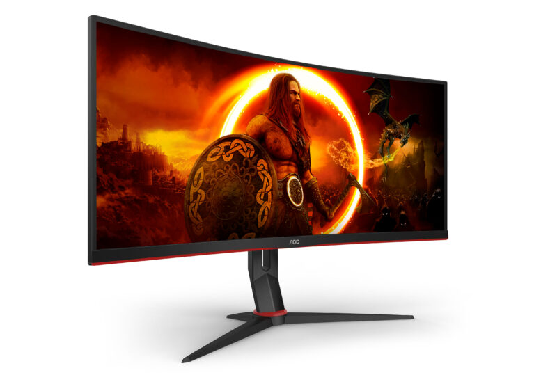 AOC G2 CU34G2XP Monitor PC 86,4 cm (34") 3440 x 1440 Pixel UltraWide Quad HD LED Nero, Rosso