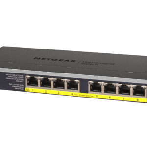 NETGEAR GS108LP Non gestito Gigabit Ethernet (10/100/1000) Supporto Power over Ethernet (PoE) 1U Nero, Grigio