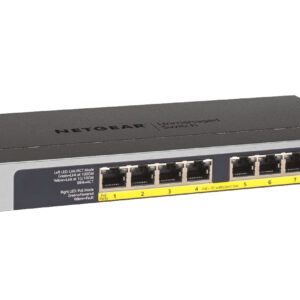 NETGEAR GS108LP Non gestito Gigabit Ethernet (10/100/1000) Supporto Power over Ethernet (PoE) 1U Nero, Grigio