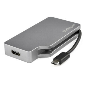 StarTech.com Adattatore Multiporta Video USB-C 4 in 1 in Alluminio - 4K 60Hz - Grigio Siderale immagine principale StarTech.com Adattatore Multiporta Video USB-C 4 in 1 in Alluminio - 4K 60Hz - Grigio Siderale
