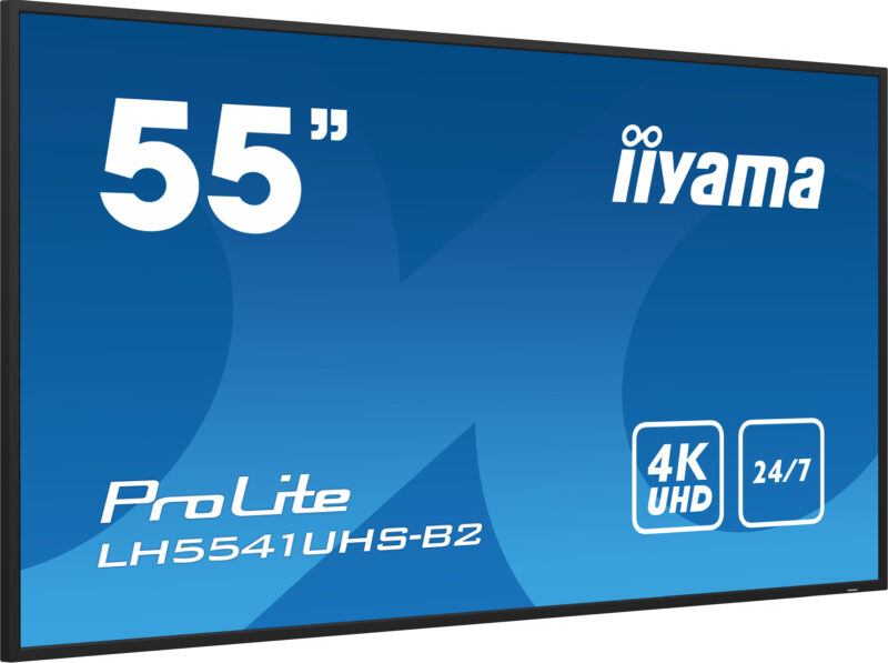 iiyama LH5541UHS-B2 visualizzatore di messaggi Design chiosco 138,7 cm (54.6") LCD 500 cd/m² 4K Ultra HD Nero Processore integrato 18/7