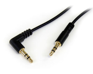 StarTech.com Cavo audio stereo da slim 3,5 mm ad angolare destro 30 cm - M/M immagine principale StarTech.com Cavo Audio Stereo 3,5mm slim angolato a destra da 1,8m - M/M