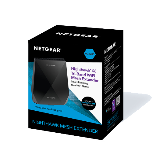 NETGEAR Nighthawk X6 Trasmettitore di rete Nero 10, 100, 1000 Mbit/s