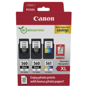 Canon 3712C012 cartuccia d'inchiostro 3 pz Originale Resa elevata (XL) Nero, Ciano, Magenta, Giallo