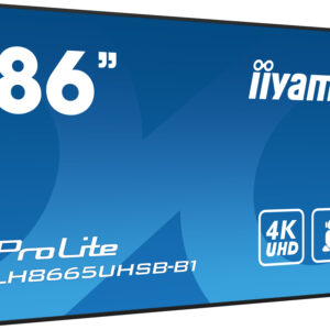 iiyama LH8665UHSB-B1 visualizzatore di messaggi Design chiosco 2,18 m (86") LED Wi-Fi 800 cd/m² 4K Ultra HD Nero Processore integrato Android 11 24/7