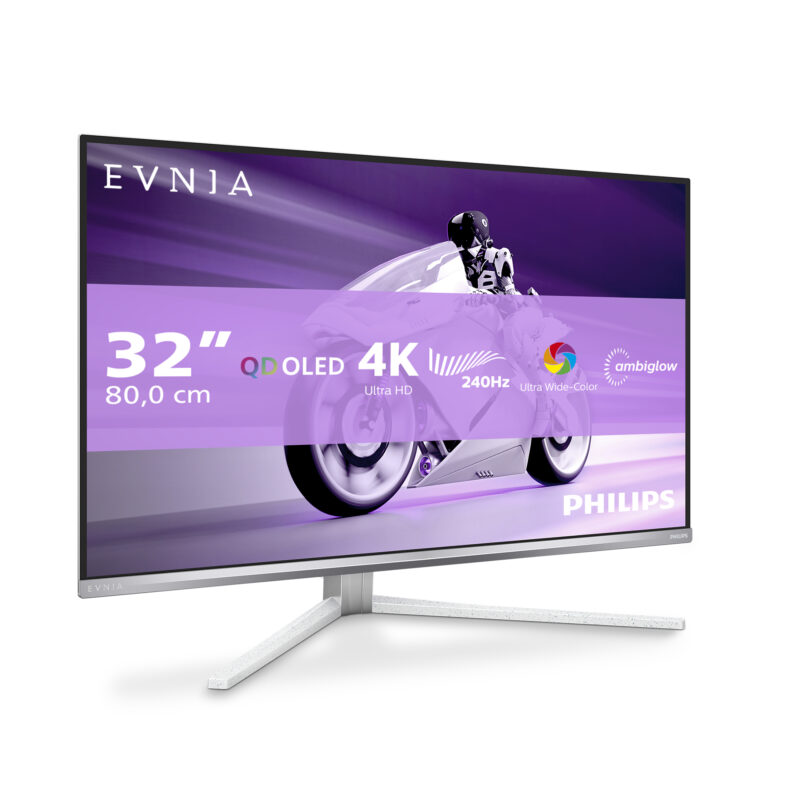 Philips Evnia 8000 32M2N8900/00 Monitor PC 80 cm (31.5") 3840 x 2160 Pixel 4K Ultra HD QD-OLED Bianco