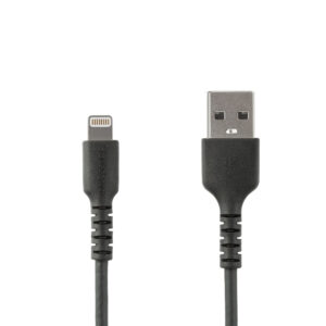 StarTech.com Cavo da USB-A a Lightening da 2m di colore nero - Robusto e resistente cavo di alimentazione/sincornizzazione in fibra aramidica da USB tipo A a Lightening - Con certificazione Apple MFi per iPad/iPhone 12 immagine principale StarTech.com Cavo da USB-A a Lightening bianco da 1m di colore nero - Robusto e resistente cavo di alimentazione/sincronizzazione in fibra aramidica da USB tipo A a Lightening - Con certificazione Apple MFi per iPad/iPhone 12