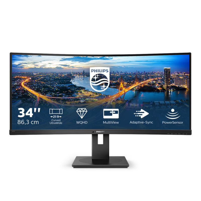 Philips B Line 345B1C/00 Monitor PC 86,4 cm (34") 3440 x 1440 Pixel Quad HD LCD Nero immagine gallery 2 Philips B Line 345B1C/00 Monitor PC 86,4 cm (34") 3440 x 1440 Pixel Quad HD LCD Nero