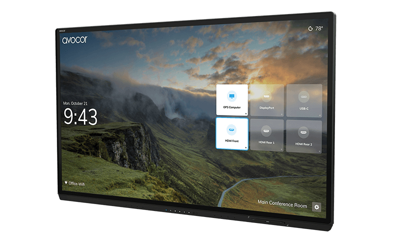 Avocor AVG-6560 lavagna interattiva 165,1 cm (65") 3840 x 2160 Pixel Touch screen Acciaio spazzolato