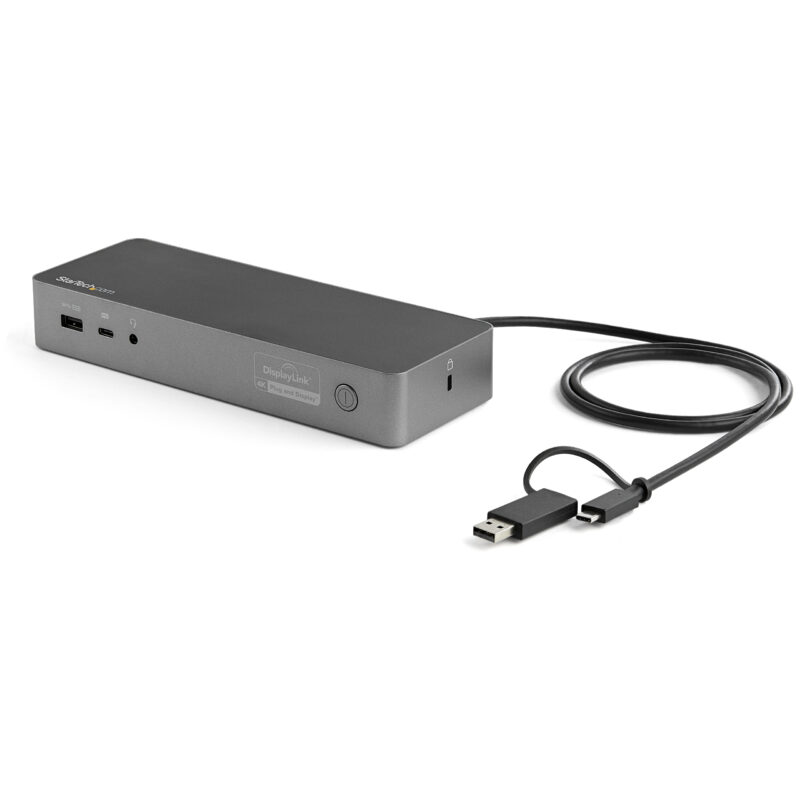 StarTech.com Docking station USB-C e USB-A - Docking station universale per portatili, doppio 4K DP e HDMI, 100W PD, Mac/Windows/Chrome OS, Hub 4x USB 5Gbps, GbE immagine principale StarTech.com Docking station USB-C e USB-A - Docking station universale per portatili, doppio 4K DP e HDMI, 100W PD, Mac/Windows/Chrome OS, Hub 4x USB 5Gbps, GbE