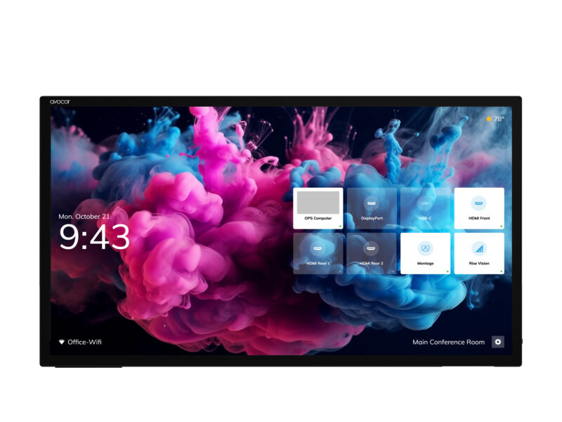 Avocor AVH-7520 lavagna interattiva 190,5 cm (75") 3840 x 2160 Pixel Touch screen Acciaio spazzolato
