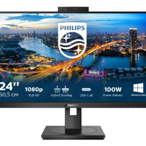 Philips B Line 243B1JH/00 Monitor PC 60,5 cm (23.8") 1920 x 1080 Pixel Full HD LCD Nero immagine gallery 2 Philips B Line 243B1JH/00 Monitor PC 60,5 cm (23.8") 1920 x 1080 Pixel Full HD LCD Nero