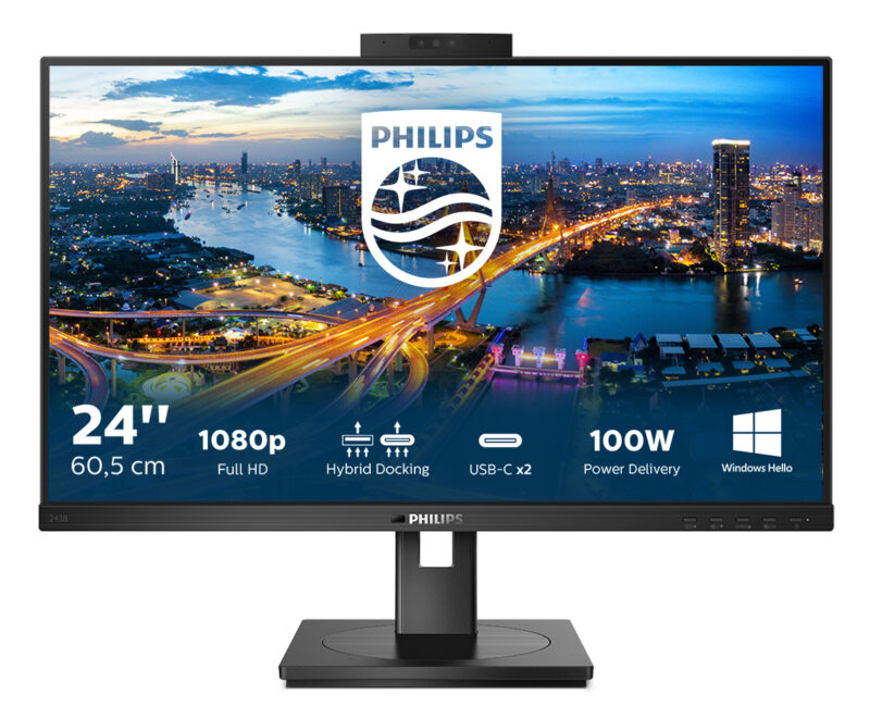 Philips B Line 243B1JH/00 Monitor PC 60,5 cm (23.8") 1920 x 1080 Pixel Full HD LCD Nero immagine gallery 2 Philips B Line 243B1JH/00 Monitor PC 60,5 cm (23.8") 1920 x 1080 Pixel Full HD LCD Nero