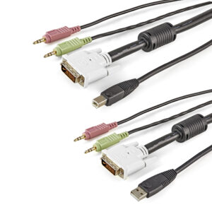 StarTech.com Cavo KVM DVI USB 4 in 1 da 1,8 m con audio e microfono immagine principale StarTech.com Cavo KVM DVI USB 4 in 1 da 1,8 m con audio e microfono