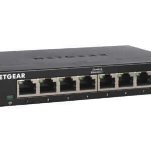 NETGEAR GS308-300PES switch di rete Non gestito L2 Gigabit Ethernet (10/100/1000) Nero