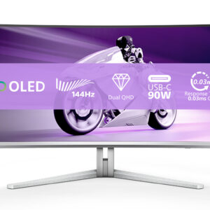 Philips Evnia 8000 49M2C8900L/00 Monitor PC 124,2 cm (48.9") 5120 x 1440 Pixel Dual QHD QD-OLED Bianco