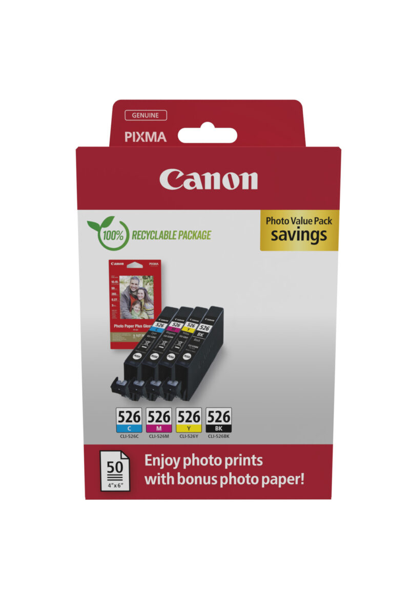 Canon 4540B019 cartuccia d'inchiostro 4 pz Originale Nero, Ciano, Magenta, Giallo