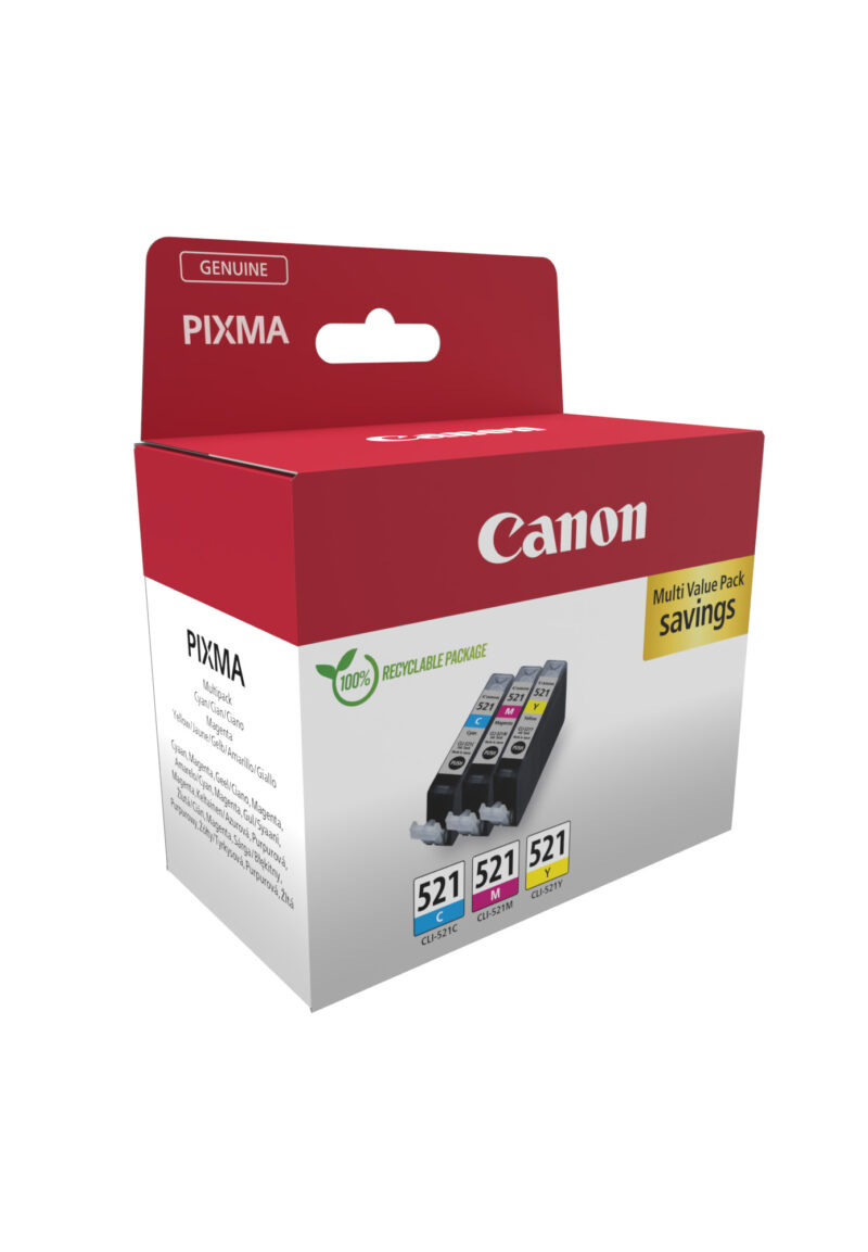 Canon 2934B015 cartuccia d'inchiostro 3 pz Originale Ciano, Magenta, Giallo