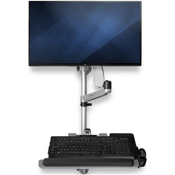StarTech.com Postazione di lavoro con montaggio a parete - Scrivania articolata con braccio ergonomico per monitor regolabile in altezza e vassoio imbottito per tastiera - Display VESA da 34" - Supporto a muro pieghevole immagine gallery 4 StarTech.com Postazione di lavoro con montaggio a parete - Scrivania articolata con braccio ergonomico per monitor regolabile in altezza e vassoio imbottito per tastiera - Display VESA da 34" - Supporto a muro pieghevole