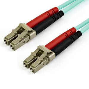 StarTech.com Cavo in fibra ottica multimodale da LC/UPC a LC/UPC OM4 da 7 m - Fibra LOMMF/VCSEL Zipcord da 50/125 µm, Reti 100G - Bassa perdita di inserzione - Cavo patch in fibra LSZH - Turchese immagine principale StarTech.com Cavo in fibra ottica multimodale da LC/UPC a LC/UPC OM4 da 10 m - Fibra LOMMF/VCSEL Zipcord da 50/125 µm, Reti 100G - Bassa perdita di inserzione - Cavo patch in fibra LSZH - Turchese
